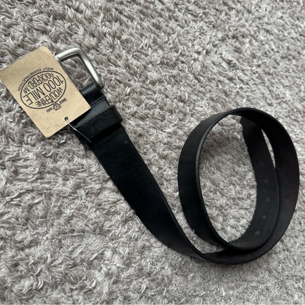 Wolverine 1000 Mile Genuine Horween Leather Black Mens Belts. Few sizes left.